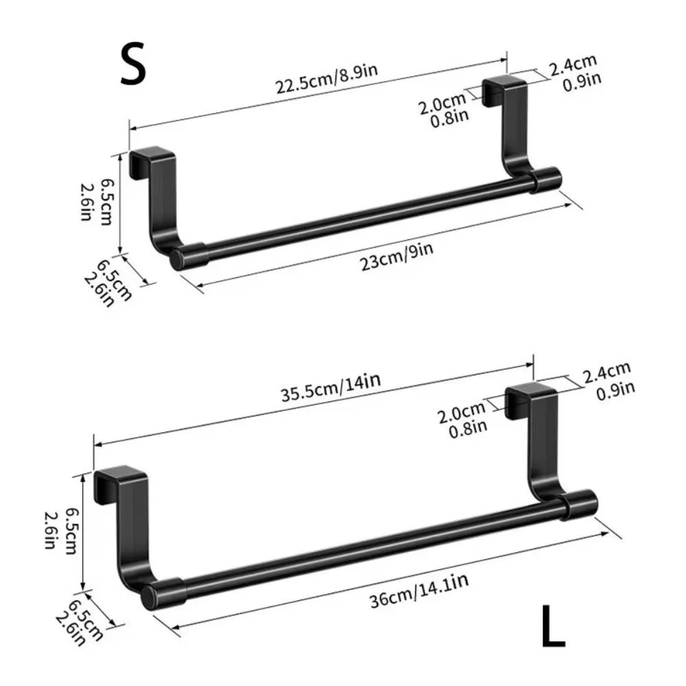 Barre Porte-Torchons Multifonction Sans Perçage - Rangement Serviettes Sur Placard Cuisine