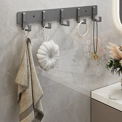 Crochets de Porte Aluminium Sans Perçage - Porte-Vêtements Rangement Chambre Salle de Bain