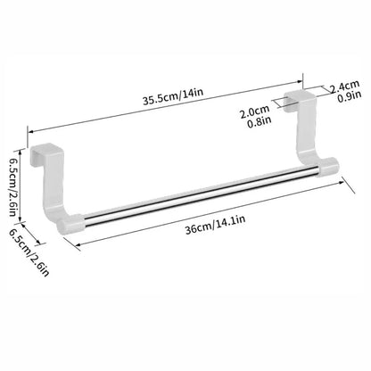 Barre Porte-Torchons Multifonction Sans Perçage - Rangement Serviettes Sur Placard Cuisine