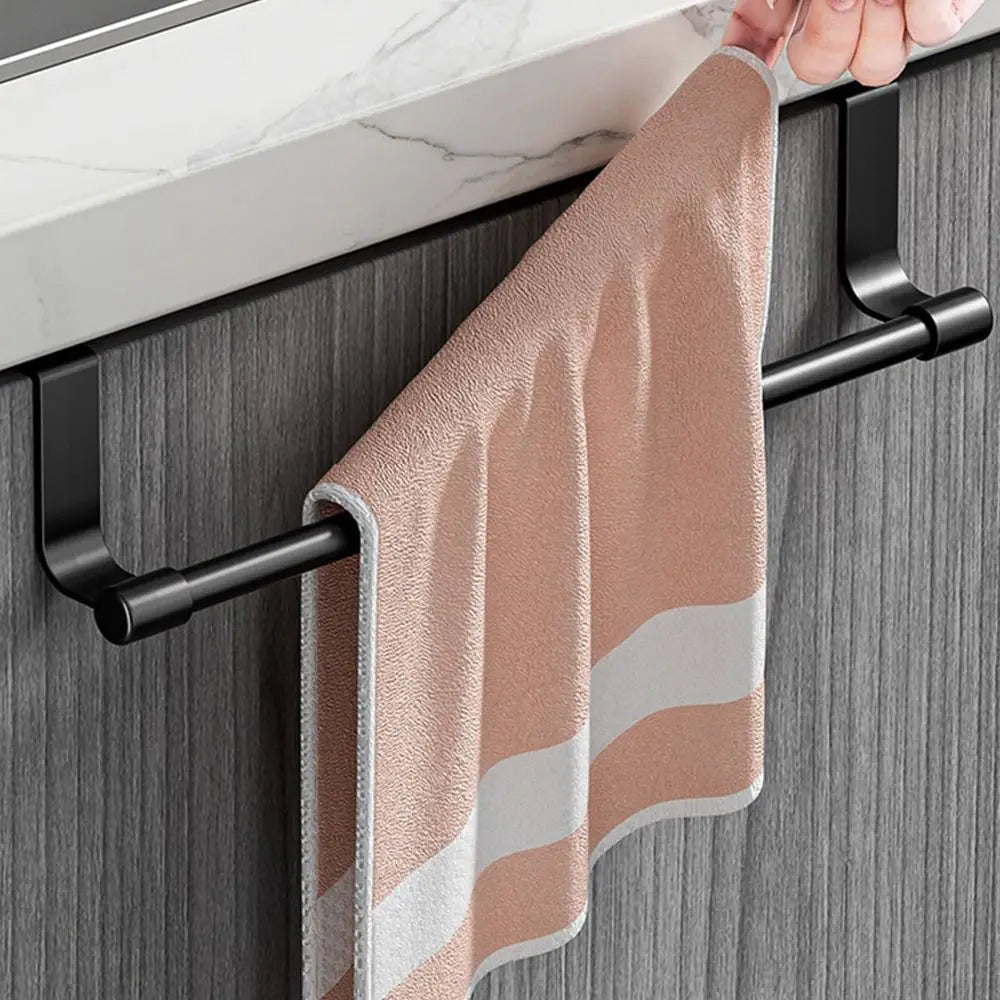 Barre Porte-Torchons Multifonction Sans Perçage - Rangement Serviettes Sur Placard Cuisine