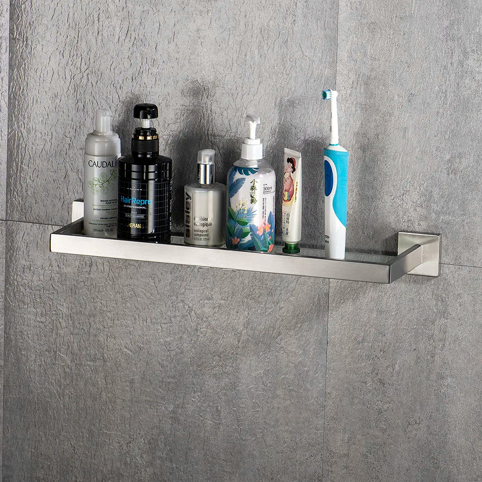 Ensemble Accessoires Salle de Bain Acier Inoxydable Brossé - Porte-Serviettes Papier Toilette Crochets