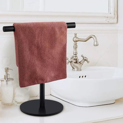 Stainless Steel Towel Rack Free Standing T-Shape Towel Bar Rack Bath Towel Bar Stand For Bathroom Kitchen Vanity Countertop