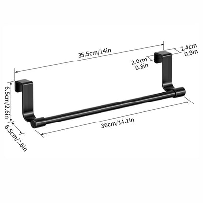 Barre Porte-Torchons Multifonction Sans Perçage - Rangement Serviettes Sur Placard Cuisine