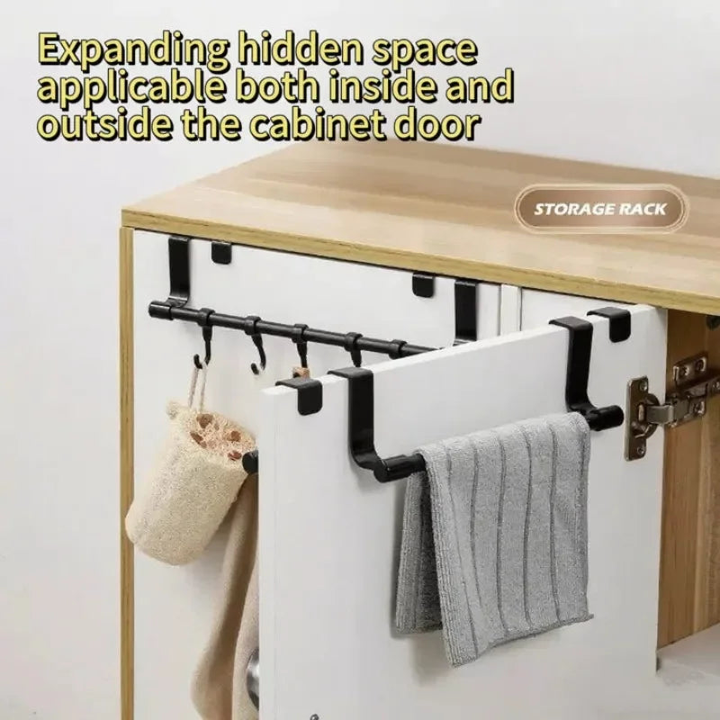Porte-Serviettes Mural pour Placard Cuisine - Support Torchons Sans Perçage Salle de Bain