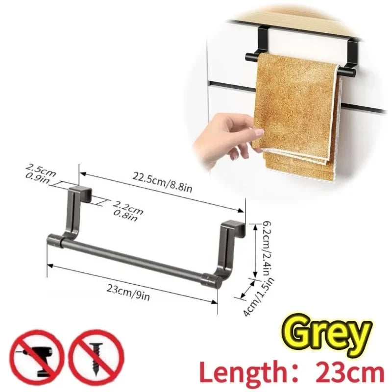 Porte-Serviettes Mural pour Placard Cuisine - Support Torchons Sans Perçage Salle de Bain