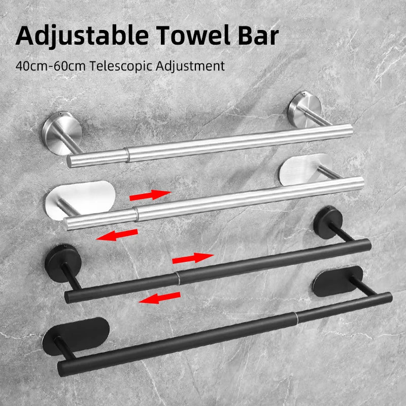 Porte-serviettes coulissant pour salle de bain
