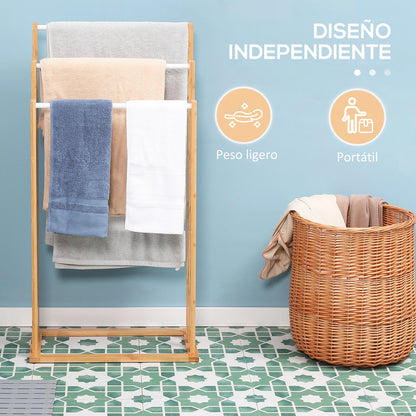 Porte-serviettes sur Pied en Bambou