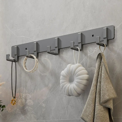 Crochets de Porte Aluminium Sans Perçage - Porte-Vêtements Rangement Chambre Salle de Bain