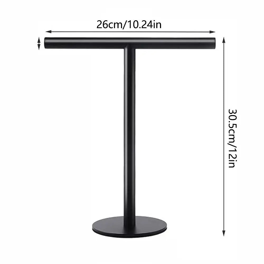 Stainless Steel Towel Rack Free Standing T-Shape Towel Bar Rack Bath Towel Bar Stand For Bathroom Kitchen Vanity Countertop