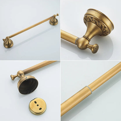 Porte-serviettes Coulissant Antique en Laiton Bronze