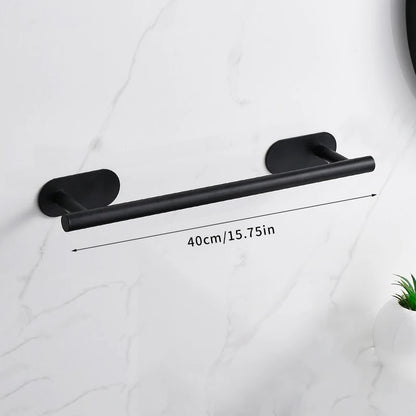 Porte-Serviettes Mural 40cm Auto-Adhésif Acier Inoxydable - Sans Perçage Salle de Bain