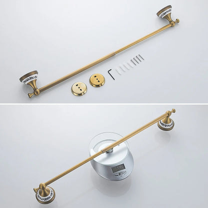Porte-serviettes Coulissant Antique en Laiton Bronze