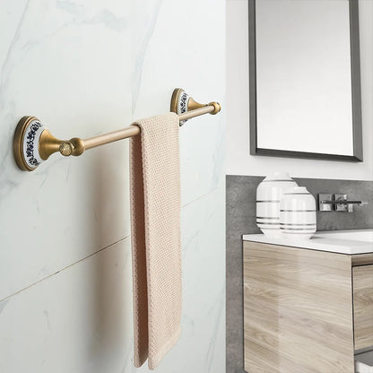 Porte-serviettes Coulissant Antique en Laiton Bronze