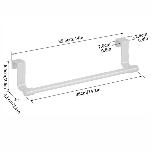 Barre Porte-Torchons Multifonction Sans Perçage - Rangement Serviettes Sur Placard Cuisine