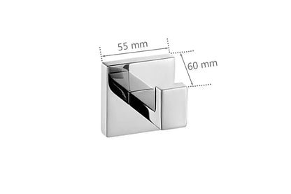 Ensemble Accessoires Salle de Bain Acier Inoxydable Brossé - Porte-Serviettes Papier Toilette Crochets