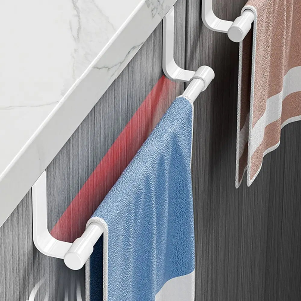 Barre Porte-Torchons Multifonction Sans Perçage - Rangement Serviettes Sur Placard Cuisine