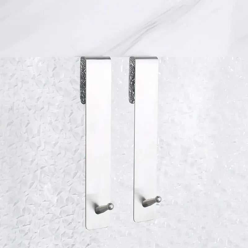 Crochet Métal Détachable pour Porte en Verre - Porte-Vêtements Sans Perçage Salle de Bain