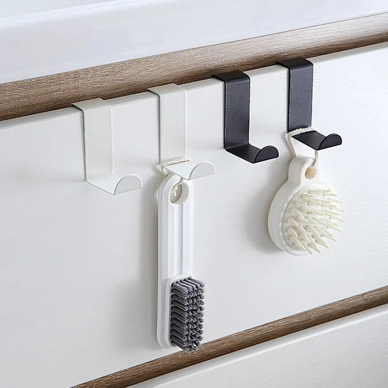 Crochets Réversibles Acier Inoxydable pour Tiroir - Porte-Manteaux Clés Cuisine Salle de Bain