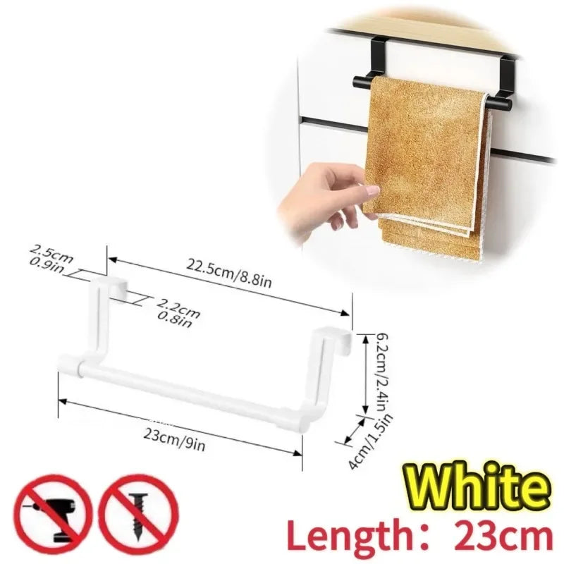 Porte-Serviettes Mural pour Placard Cuisine - Support Torchons Sans Perçage Salle de Bain