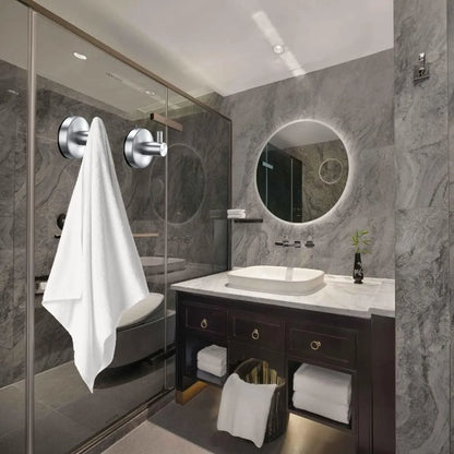 Crochets à Ventouse Douche Nickel Brossé - Acier Inoxydable SUS304 Porte-Serviettes Salle de Bain