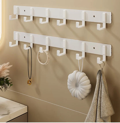 Crochets de Porte Aluminium Sans Perçage - Porte-Vêtements Rangement Chambre Salle de Bain