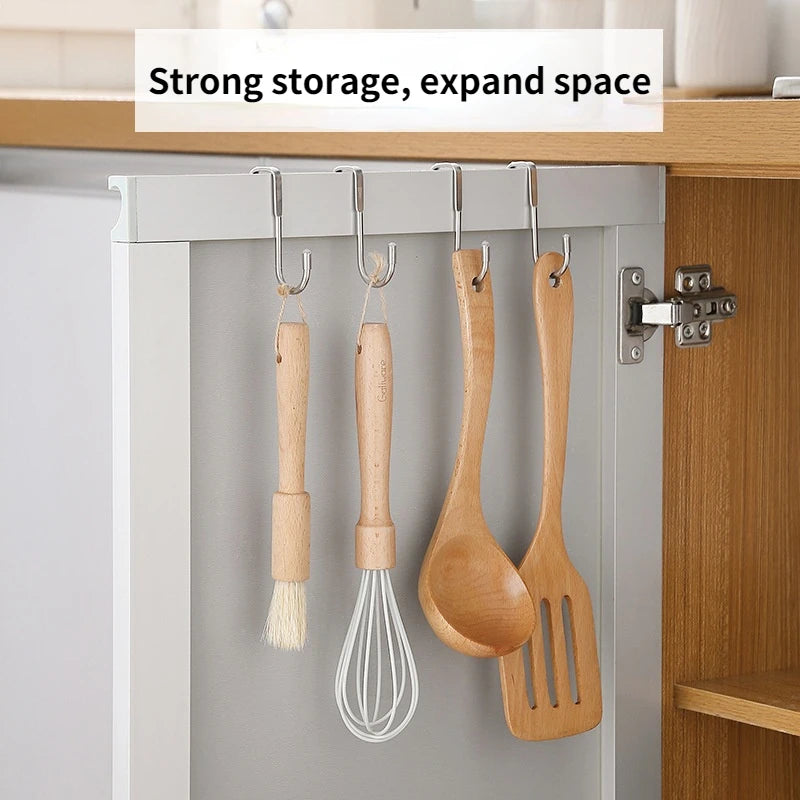 Crochet Double en S Acier Inoxydable 304 Sans Perçage - Porte Placard Cuisine Salle de Bain