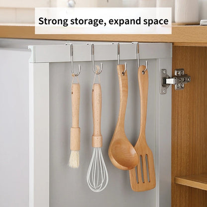 Crochet Double en S Acier Inoxydable 304 Sans Perçage - Porte Placard Cuisine Salle de Bain