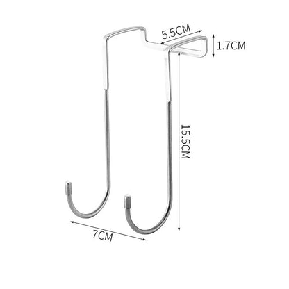 Crochet Double en S Acier Inoxydable 304 Sans Perçage - Porte Placard Cuisine Salle de Bain