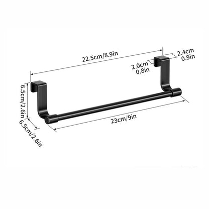 Barre Porte-Torchons Multifonction Sans Perçage - Rangement Serviettes Sur Placard Cuisine