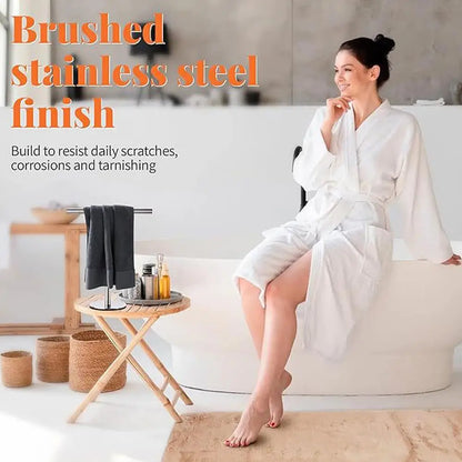 Stainless Steel Towel Rack Free Standing T-Shape Towel Bar Rack Bath Towel Bar Stand For Bathroom Kitchen Vanity Countertop