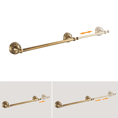 Porte-serviettes Coulissant Antique en Laiton Bronze