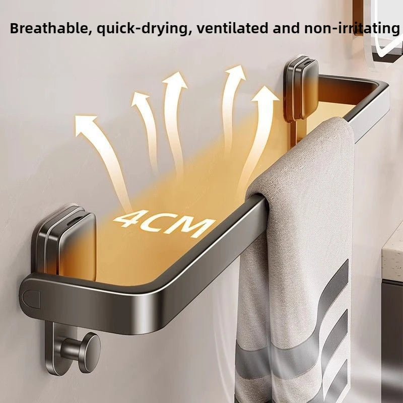 Porte-serviettes Sans Perçage Pliant à Ventouse