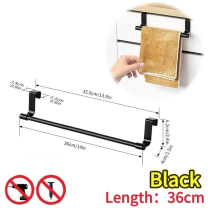 Porte-Serviettes Mural pour Placard Cuisine - Support Torchons Sans Perçage Salle de Bain