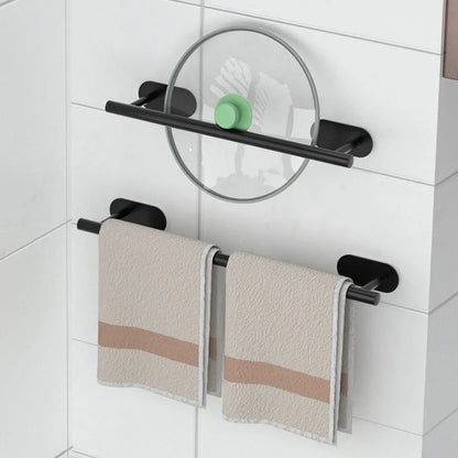 Porte-Serviettes Mural 40cm Auto-Adhésif Acier Inoxydable - Sans Perçage Salle de Bain