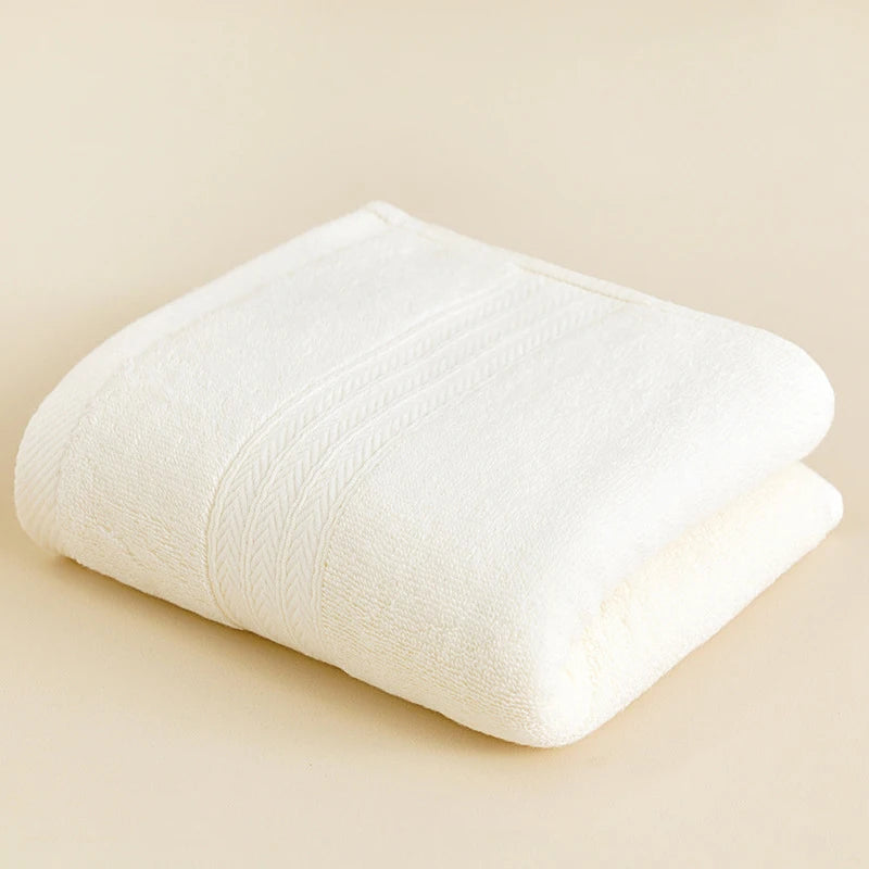 Serviette de bain en Coton Doux en Beige