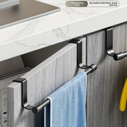 Barre Porte-Torchons Multifonction Sans Perçage - Rangement Serviettes Sur Placard Cuisine