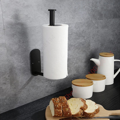 Porte-Papier Toilette Adhésif Mural - Acier Inoxydable Argent Or Noir Salle de Bain Cuisine