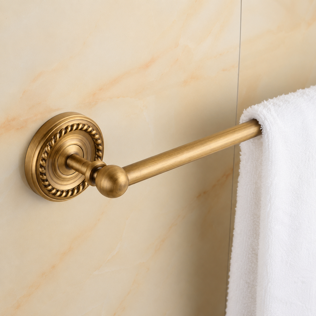 Support du Porte-serviettes Salle de Bain en Laiton Antique
