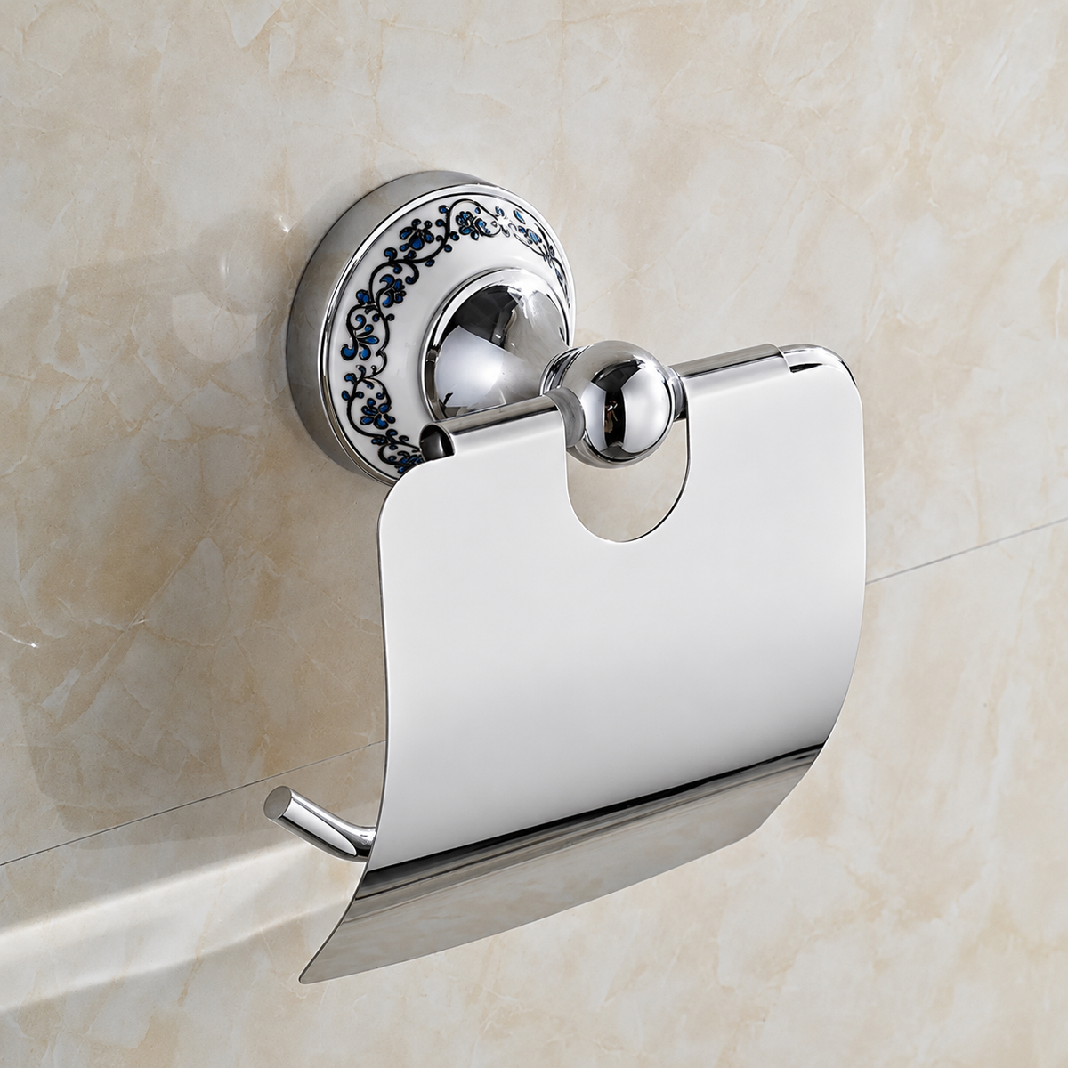 Support du Porte Papier Toilette Chromé