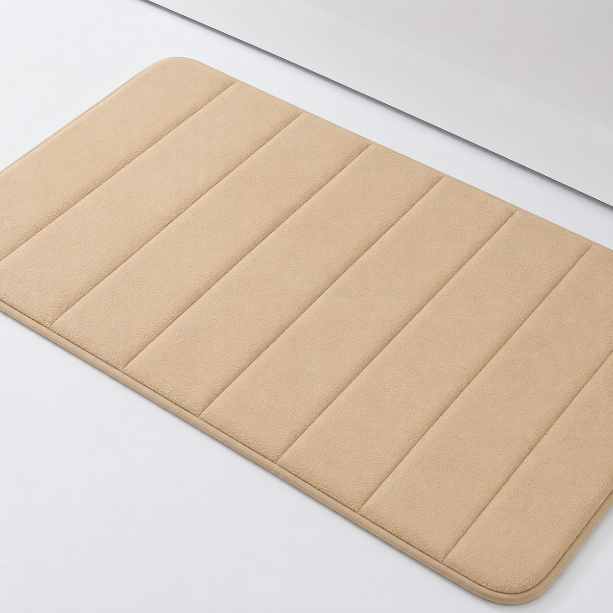 Tapis de bain Lavable Antidérapant en Beige