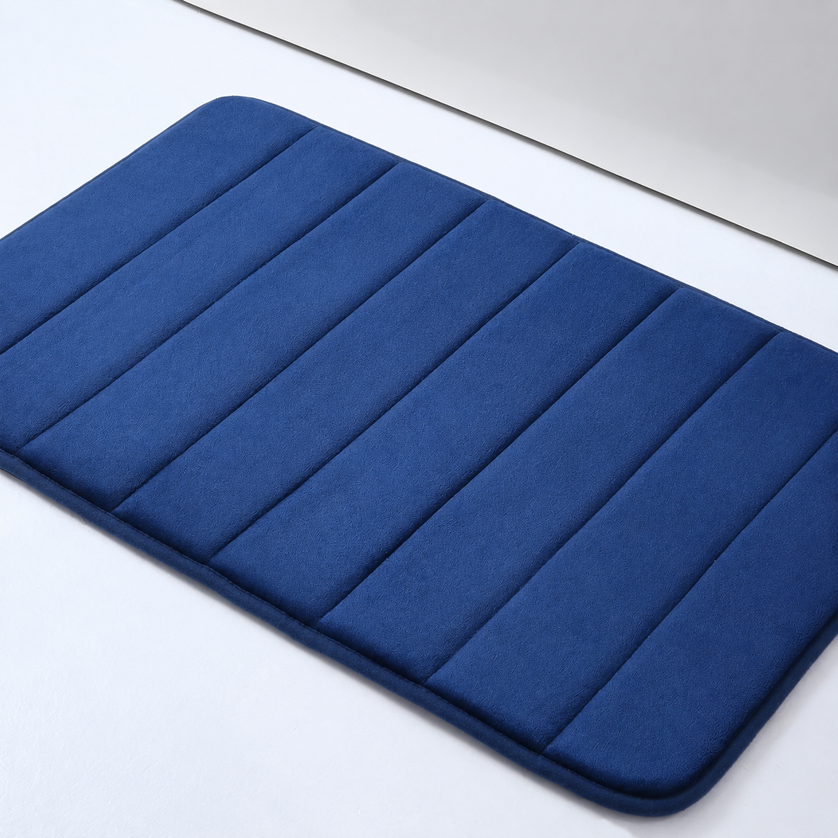 Tapis de bain Lavable Antidérapant en Bleu