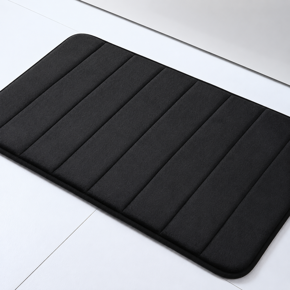 Tapis de bain Lavable Antidérapant en Noir