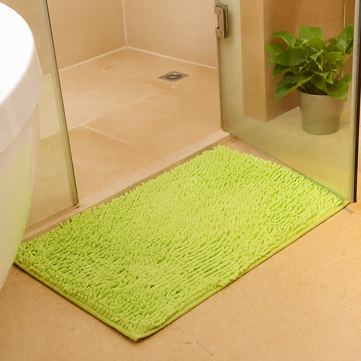Tapis de bain Mémoire de Forme Couleur Fruits Verts