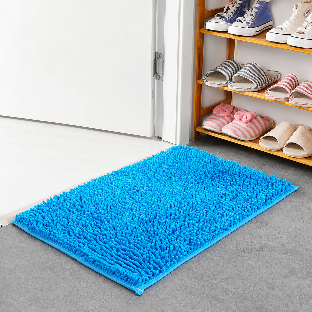 Tapis de bain Mémoire de Forme Couleur Lac Bleu