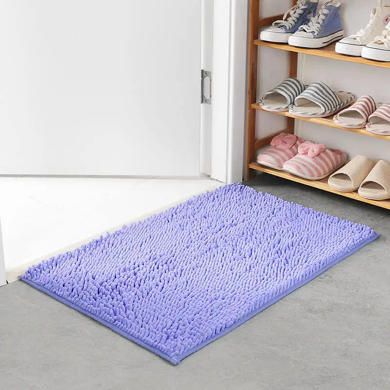 Tapis de bain Mémoire de Forme en Bleu Neige