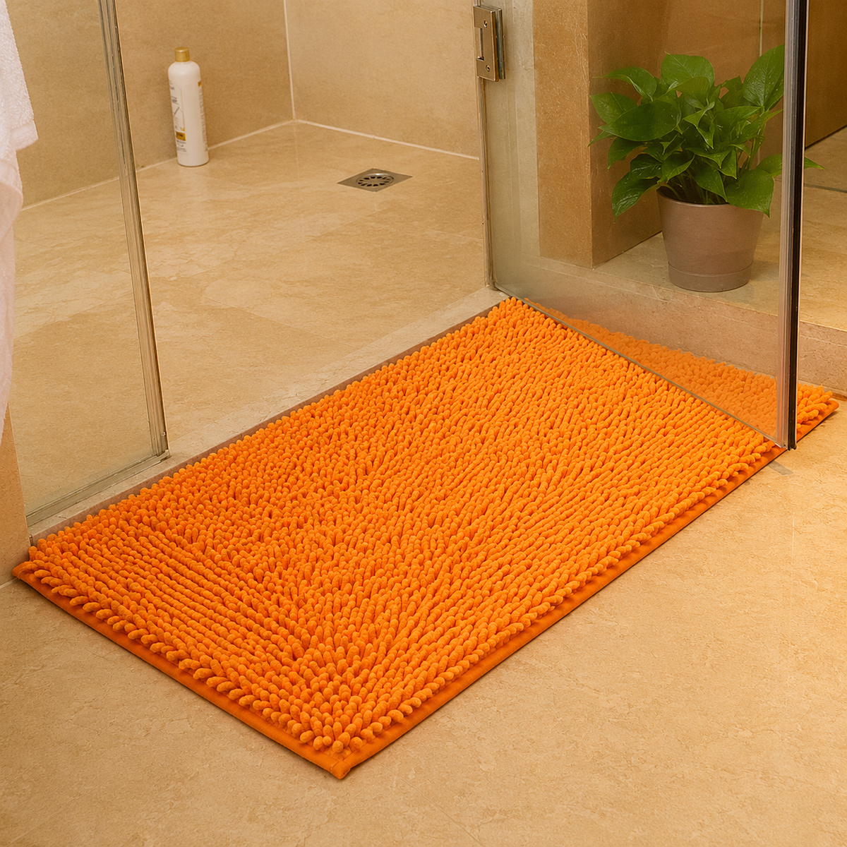 Tapis de bain Mémoire de Forme en Orange